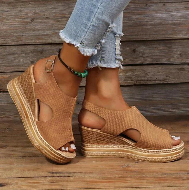 Sandals : Sandalen Dames Goud - Orthopedische - Ideaal voor Dagelijks Gebruik en Gezonde Voetondersteuning in Bruin van Pantino