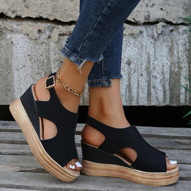 Sandals : Sandalen Dames Goud - Orthopedische - Ideaal voor Dagelijks Gebruik en Gezonde Voetondersteuning in Zwart van Pantino