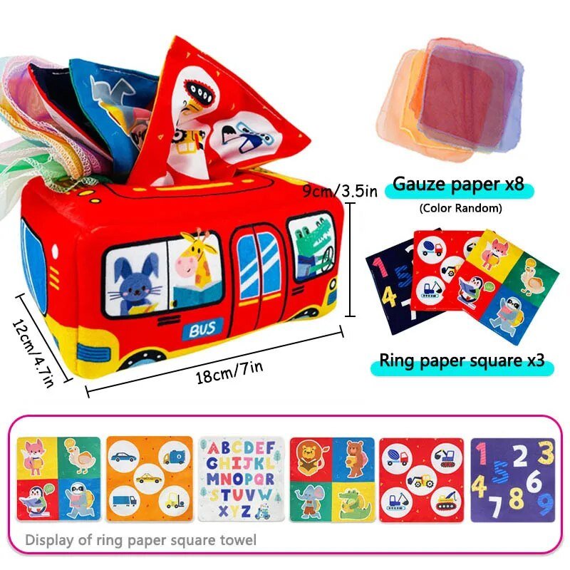 other : Sensory Box - De Tissuedoos Sensatie voor Je Kleintje in Bus (BIJNA UITVERKOCHT) van Pantino