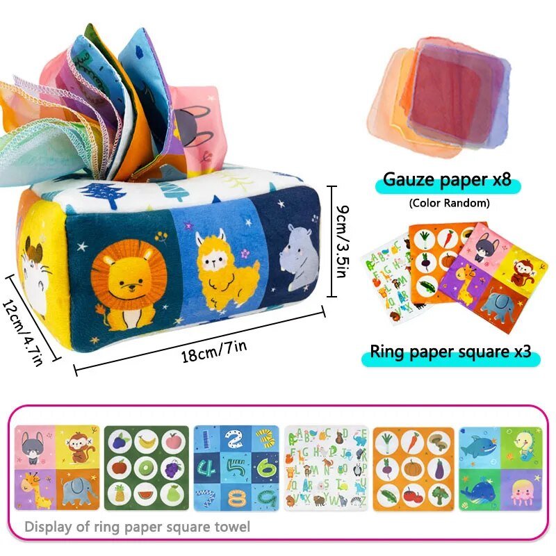 other : Sensory Box - De Tissuedoos Sensatie voor Je Kleintje in Dieren van Pantino