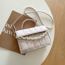 bags : Schoudertas Dames Leer - Zwart in Wit van Pantino
