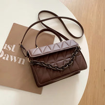bags : Schoudertas Dames Leer - Zwart in Bruin van Pantino