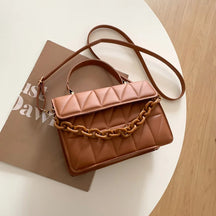 bags : Schoudertas Dames Leer - Zwart in Lichtbruin van Pantino