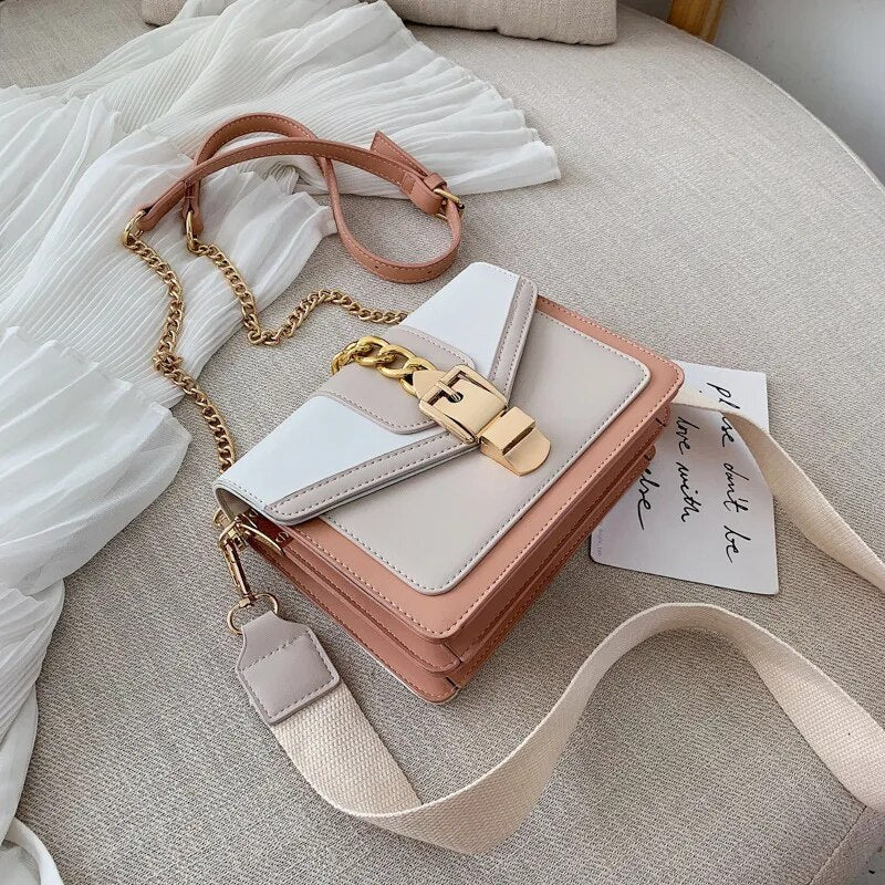 bags : Crossbody Tas Geel - Luxe in Roze van Pantino
