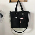 Geantă crossbody pentru dame neagră - Impermeabilă cu capacitate mare - Material Oxford