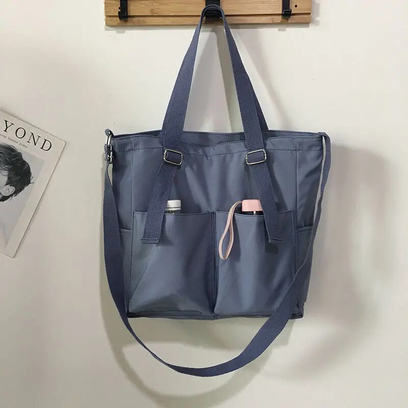 bags : Crossbody Tas Dames Zwart - Waterdicht Grote Capaciteit - Oxford Stof in Blauw van Pantino