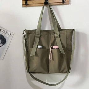 bags : Crossbody Tas Dames Zwart - Waterdicht Grote Capaciteit - Oxford Stof in Groen van Pantino