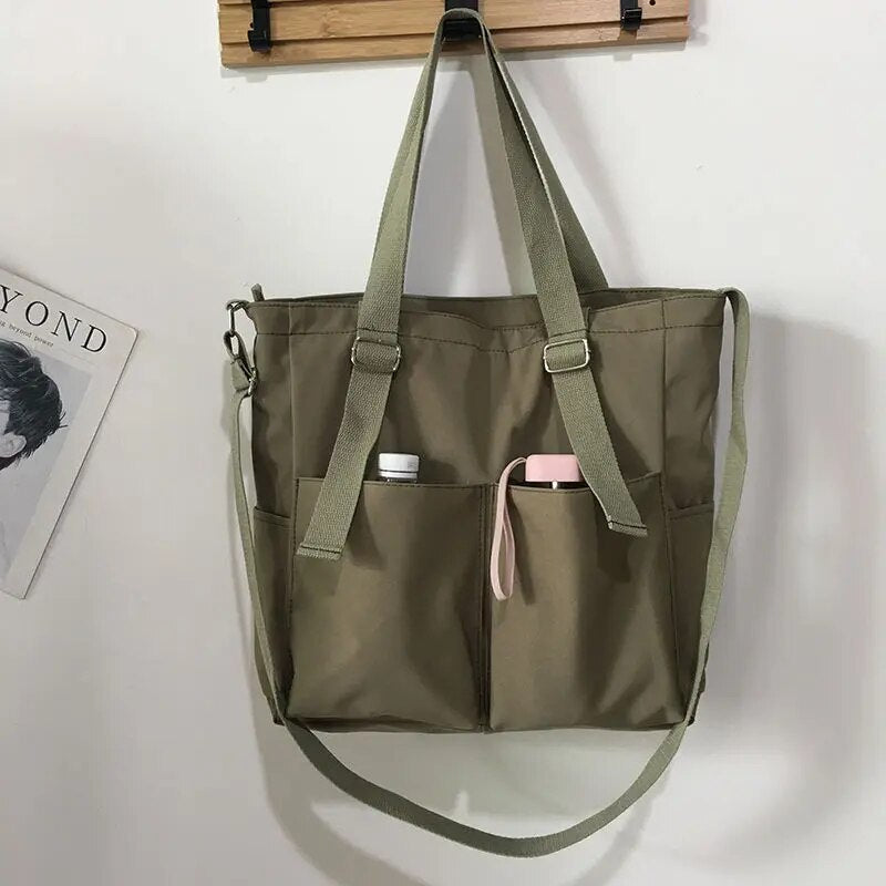 bags : Crossbody Tas Dames Zwart - Waterdicht Grote Capaciteit - Oxford Stof in Groen van Pantino