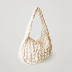 bags : Trendy Puffy Sling Bag voor Vrouwen - Paars Groot in Beige van Pantino