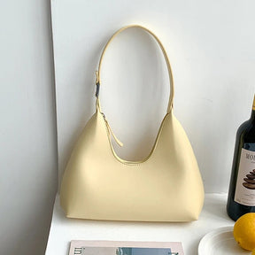 bags : Vrijetijdstas Dames - Kleine Luxe PU-Leer Stijl - PU-Leer in Lichtgeel van Pantino