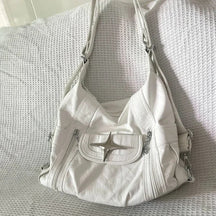 bags : Witte Schoudertas Dames Leer - Wit in Wit van Pantino