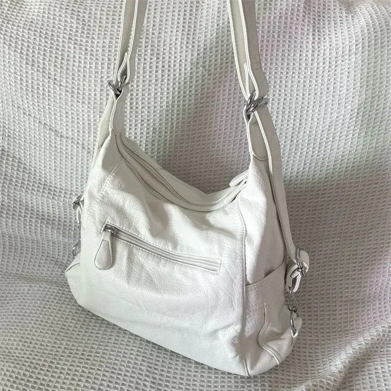 bags : Witte Schoudertas Dames Leer - Wit in van Pantino