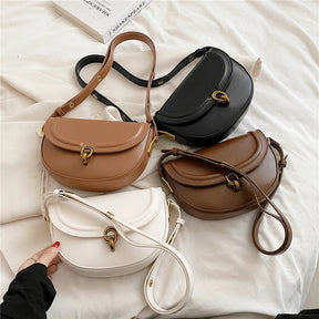bags : Mini Schoudertas Dames - Klepsluiting Gladde Textuur - PU-Leer in van Pantino