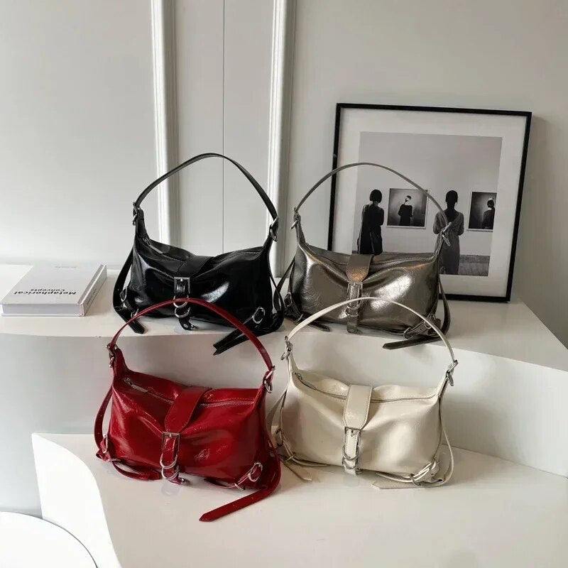 bags : Casual Schoudertas Dames Wit - Rits- en Gespsluiting - Synthetisch Leer in van Pantino