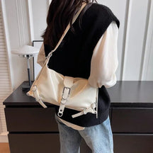 bags : Casual Schoudertas Dames Wit - Rits- en Gespsluiting - Synthetisch Leer in Wit van Pantino