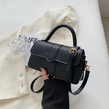 bags : Schoudertas Dames Zwart - Slank Lichtgewicht Design - PU-Leer in Zwart van Pantino