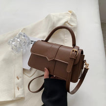 bags : Schoudertas Dames Zwart - Slank Lichtgewicht Design - PU-Leer in Bruin van Pantino