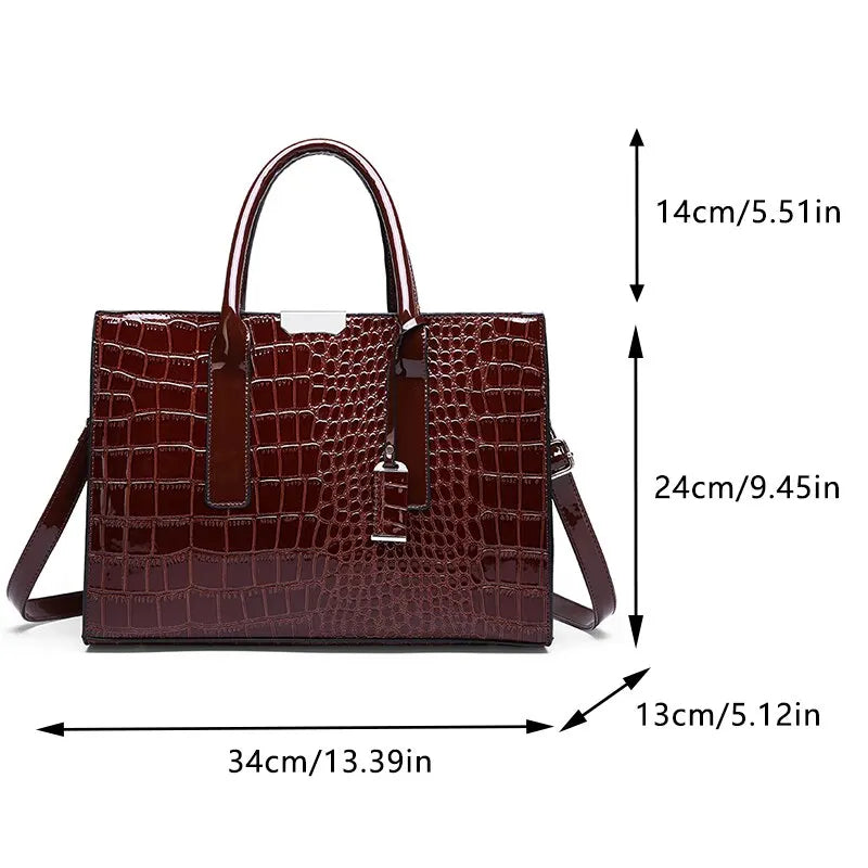 bags : Tas met Krokodillenprint Dames - Bruin in van Pantino