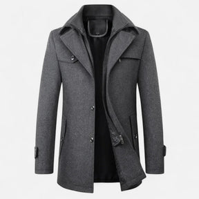 Trench Homme Laine Col Double Zippé