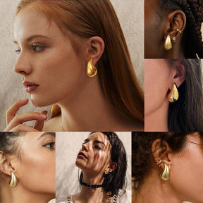 Earrings : Oorbellen Goud - SparkleAura - Met Druppel in van Pantino