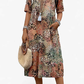 Dresses : Dames Elegante Zomerse Gebloemde Midi Jurk voor Ceremonies en Speciale Gelegenheden in van Pantino