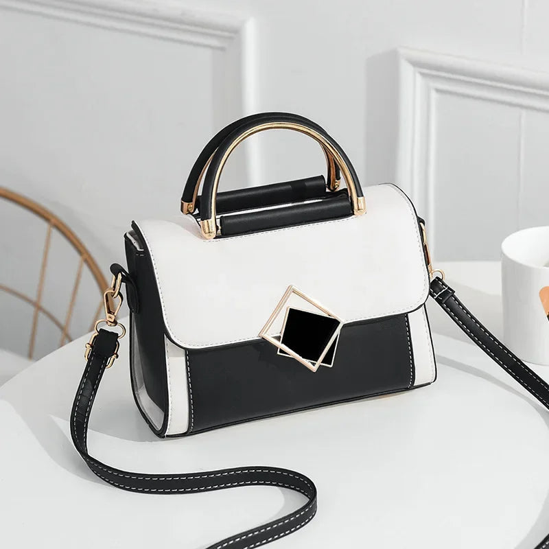 bags : Schoudertas Dames - Kleurblokken Geometrische Gesp Design - PU-Leer in van Pantino
