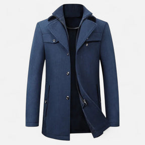 Trench Homme Laine Col Double Zippé
