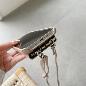 Phone Case : Crossbody Case Dames - Oranje in van Pantino