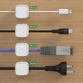 gadgets : Kabelhouder Set Zwart 6 Stuks - Anti-Kabelrommel Bureau - Siliconen in van Pantino