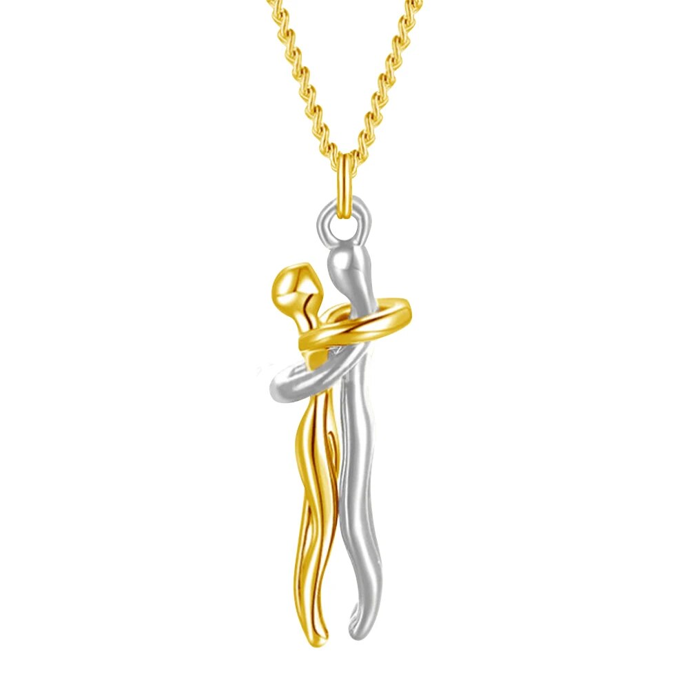 Necklace : Ketting Goud/Zilver - Knuffelketting - Het Perfecte Cadeau in Goud Zilver Alleen tas van Pantino
