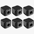 Kabelhouder Set Zwart 6 Stuks - Anti-Kabelrommel Bureau - Siliconen