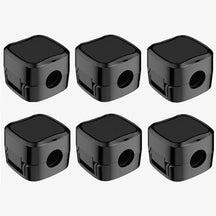 gadgets : Kabelhouder Set Zwart 6 Stuks - Anti-Kabelrommel Bureau - Siliconen in Zwart (set van 6) van Pantino