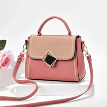 bags : Schoudertas Dames - Kleurblokken Geometrische Gesp Design - PU-Leer in Rosa van Pantino