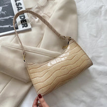 bags : Prachtige Schoudertas Leer - Zwart in Beige van Pantino