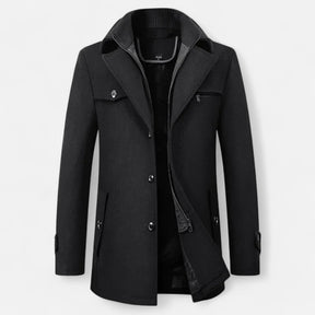 Trench Homme Laine Col Double Zippé