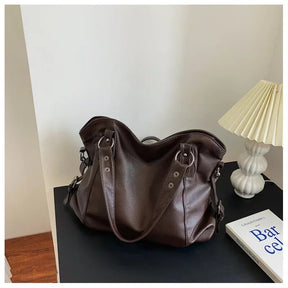 bags : Handtas Dames - Minimalistisch PU-Leer Design - PU-Leer in Bruin van Pantino