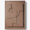 Decorațiune artă abstractă albă - Sculptură modernă pentru living - Rășină