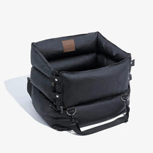 pets : Draagbare Honden Reismand Donkergrijs - Veilig Comfortabel Reizen - Polyester in Lederlook Zwart van Pantino