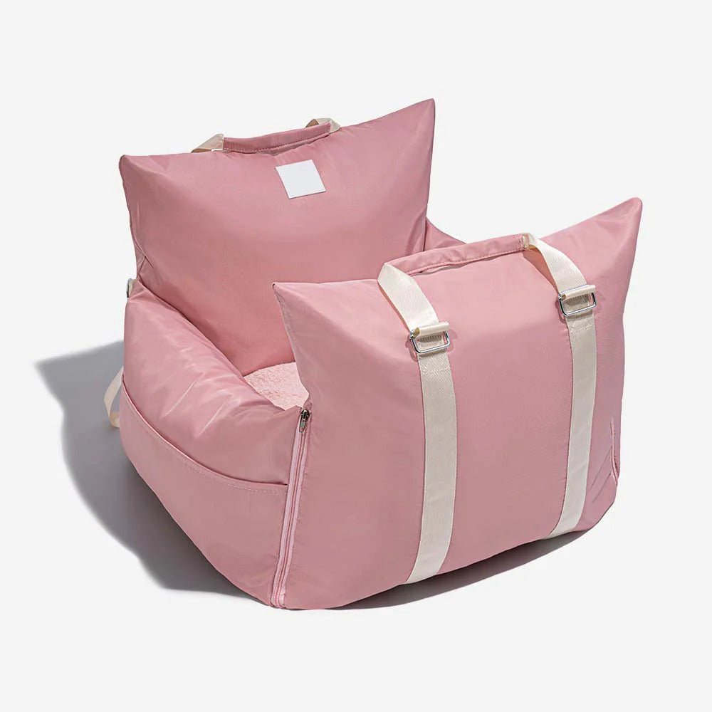 pets : Draagbare Honden Reismand Donkergrijs - Veilig Comfortabel Reizen - Polyester in Waterproof Roze van Pantino