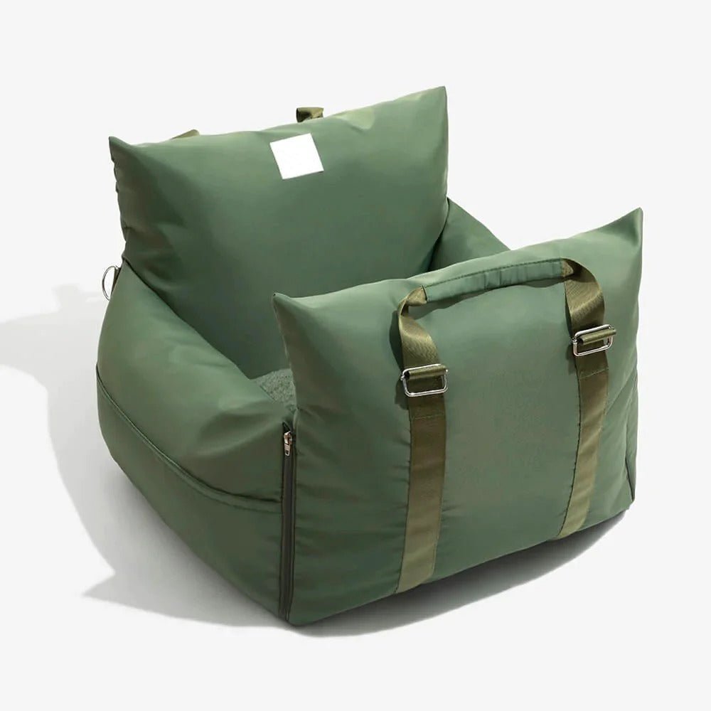 pets : Draagbare Honden Reismand Donkergrijs - Veilig Comfortabel Reizen - Polyester in Waterproof Donkergroen van Pantino
