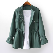 Trench Coat : Trenchcoat Wit - Bellavento - All Season in Groen van Pantino