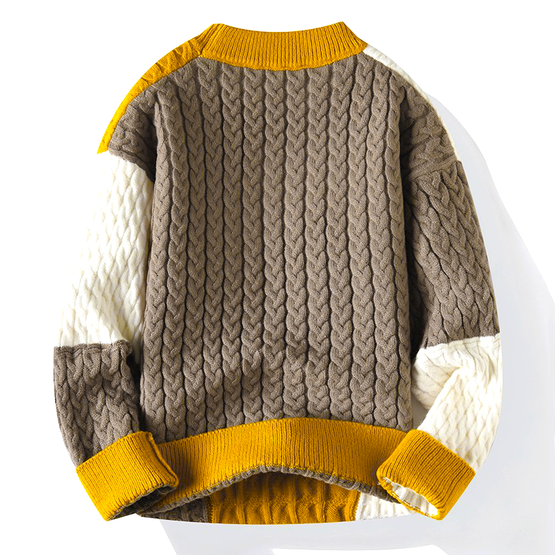 Sweater : Trui Heren Blauw - Gestreept in van Pantino