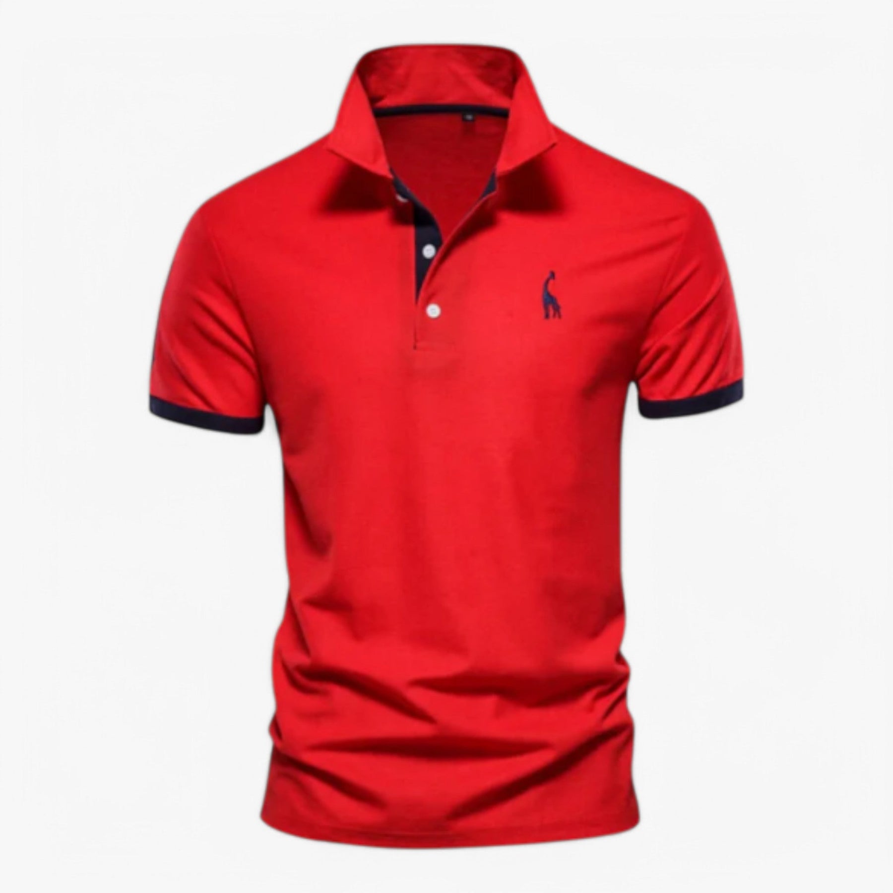Men's Top Clothes : Polo Heren Korte Mouwen van Katoen Slim Fit - Diverse Kleuren en Maten in Rosso van Pantinoshop