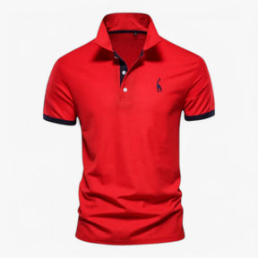 Men's Top Clothes : Polo Heren Korte Mouwen van Katoen Slim Fit - Diverse Kleuren en Maten in Rosso van Pantinoshop