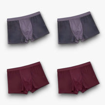 Men's Boxer Briefs : Broek Heren Zwart - Klassieke Boxerbroek - Herenboxerstijl voor een Moeiteloze Aantrekkingskracht (4+4 Gratis) in 2 grijs 2 paars van Pantino