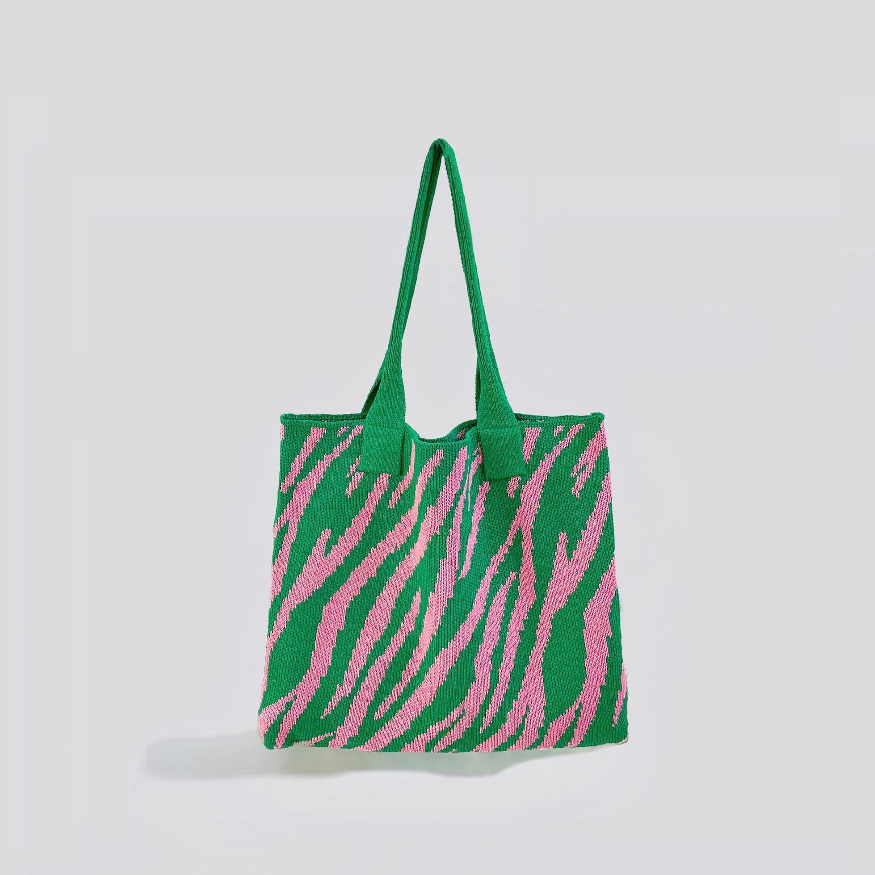 bags : ZeBra - Stijlvolle Tas Dames 4 Cm - Groen-Roze in Groen-roze van Pantino