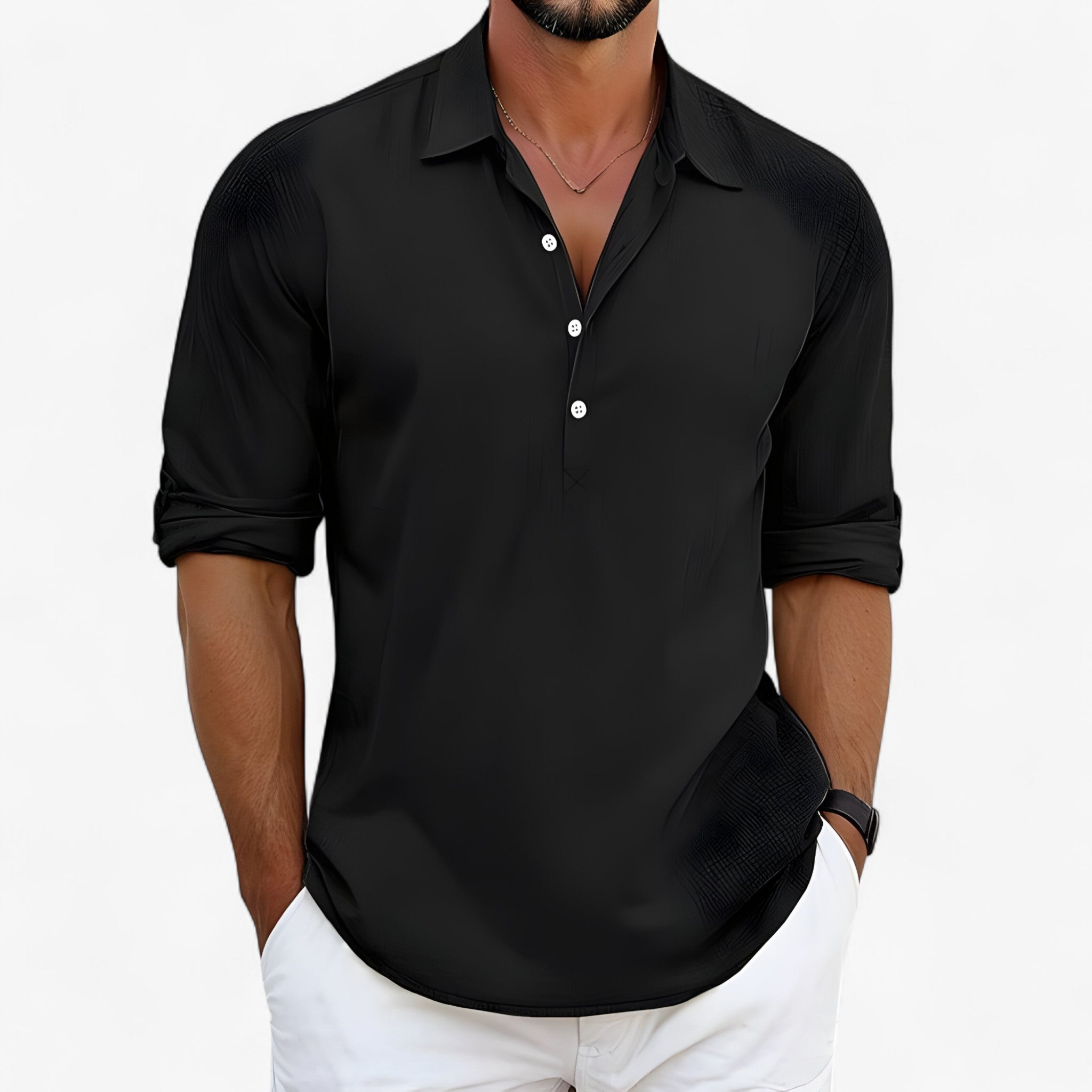 T-Shirt : Zomershirt Heren - Blauw in Zwart van Pantino