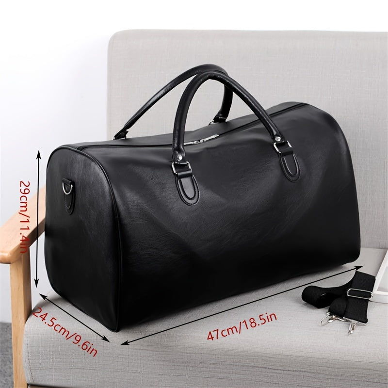 bags : Reistas Heren Zwart - Men 1 Stuk PU Leren , Handbagage voor op Reis Elegant in van Pantino