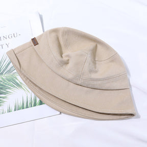 Bucket Hat : Eenvoudig Stiksel Emmer - Beige in Beige van Pantino