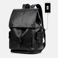 Zaino da uomo nero - Zaino impermeabile con ricarica USB, adatto a laptop da 13,3 pollici